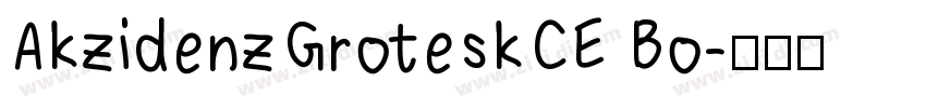 AkzidenzGroteskCE Bo字体转换